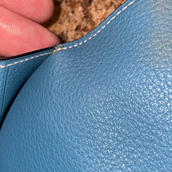 RARE Hermes Pochette Rio Togo Leather in Blue Jean C◼️ - Picture 5 of 8